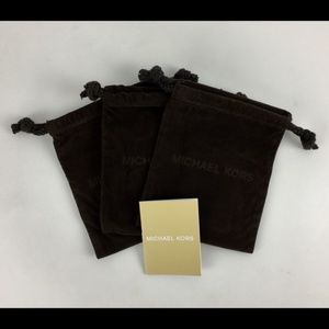 New 3 Michael Kors Watch Jewelry Velvet Bags Gift